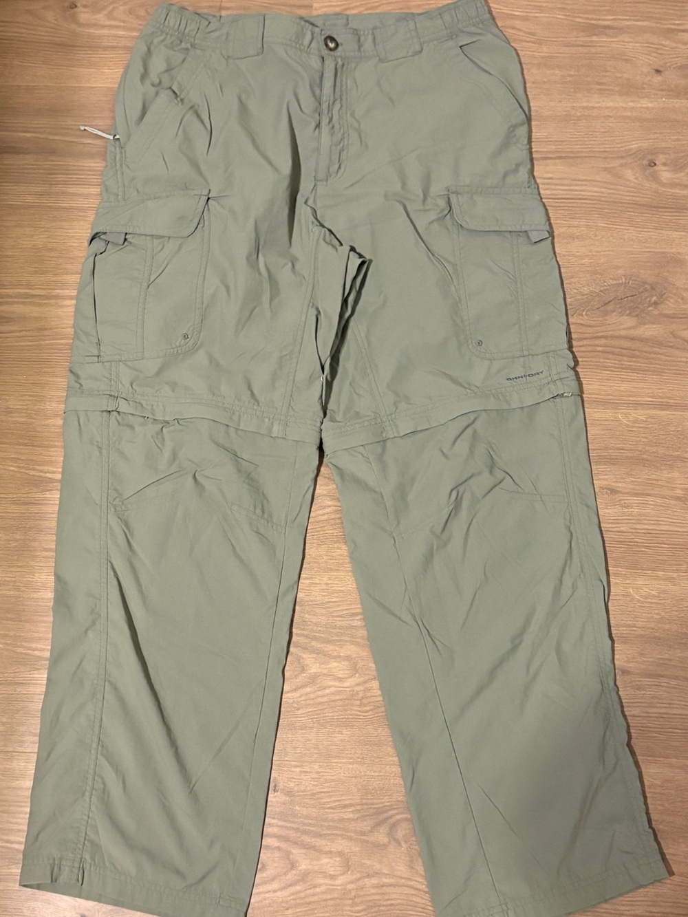 Men's Olive Green Cargo Zip-Off Pants